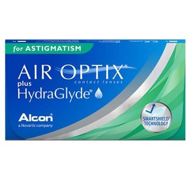 Air Optix Plus Hydraglyde for Astigmatism (Toric) Monthly Reusable Contact Lenses - Pack of 3 (BC 8.7mm, -3.5 Diopters, Cyl -0.75, Axis 80) From Alcon