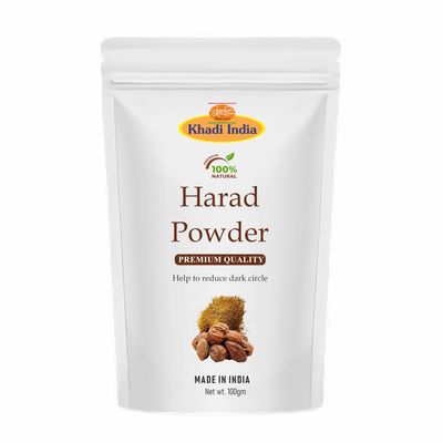 Khadi 100% Pure & Organic Harad (Haritaki) Powder - Inknut for Dark Circles, Face, Skin Fresh (100gm.) Herbal Powder