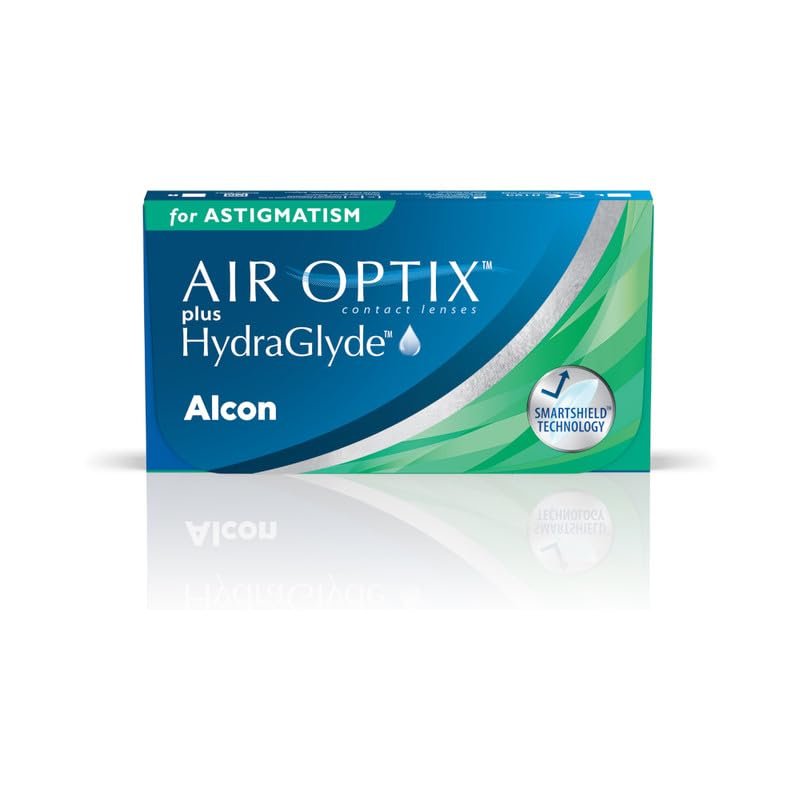 Air Optix Plus Hydraglyde for Astigmatism (Toric) Monthly Reusable Contact Lenses - Pack of 3 (BC 8.7mm, -6 Diopters, Cyl -0.75, Axis 160) From Alcon