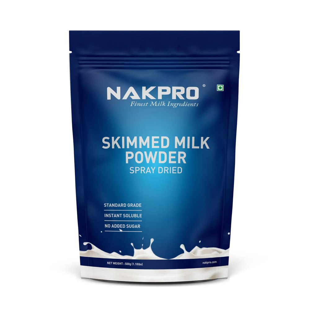 NAKPRO Skimmed Milk Powder, 500g | Derived from Cow Milk, 100% Pure & Natural | Sugar Free & No Added Preservatives | Perfect for Tea & Coffee for Everyday Use | NABL Lab tested for Purity