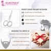 Majestique Professional Cuticle Scissors Use as Fingernails, Shaving Scissors, Moustache, Beard, Eyebrow Scissors Toenails Sharp Cuticle Scissors Manicure Small Scissor for Men and Women (2Pcs) view 3
