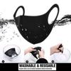 100% Cotton Face Mask || Reusable and Washable Face Masks Reusable Mask || Filter Mask Anti-Pollution Mask || Pack of 1 (Black) view 4