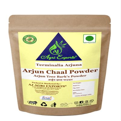 AJ AGRI EXPORTS Arjun ChaalPowder for Eating, Arjuna Powder, Terminalia Arjuna Bark Powder, 100% Natural, Supports Heart Health, Promotes Healthy Heart Functions (200 Grams)