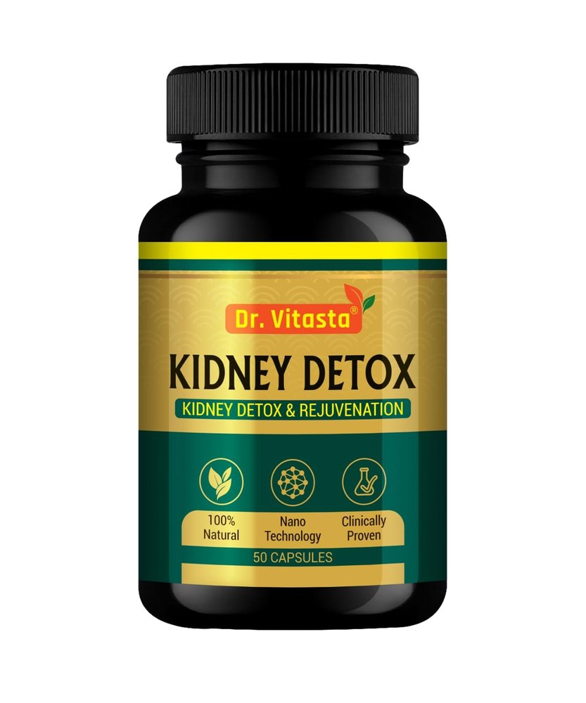Dr. Vitasta Kidney Detox and Rejuvenation Capsules, 100% Natural, 50 Capsules