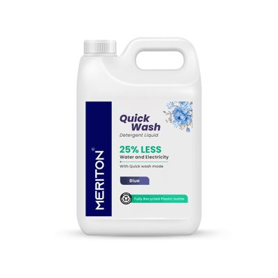Meriton Quick Wash Liquid Detergent - 5 Liter | Advanced Cleaning Solution For Tough Stains And Color Care | Perfect For Every Fabric And Compatible With All Washing Machines
