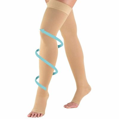 CLINICA CARE Cotton Medical Compression Stockings for Varicose Veins Class 2 Knee Length for men and women| Stockings for women | Stockings -Thigh Length(CC-Stockings-12-L)