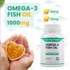 Nutrixtend Omega 3 Fish Oil 1000mg Capsules | Triple Strength EPA (180mg) & DHA (120mg) | Support For Heart, Brain, Joints, Skin & Hair Health in Men & Women | 60 Softgels view 2