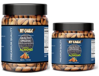100% pure and helthy california almonds, rich in protein, Real Nuts, High in Fiber, Magnesium (700g, premium)