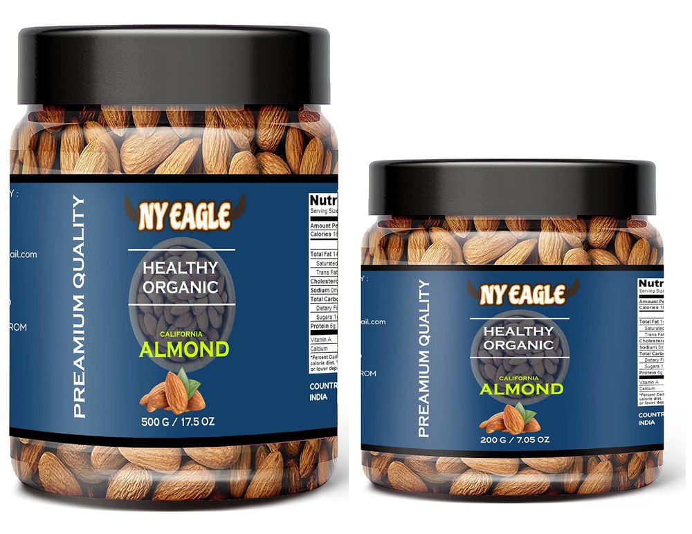 100% pure and helthy california almonds, rich in protein, Real Nuts, High in Fiber, Magnesium (700g, premium)