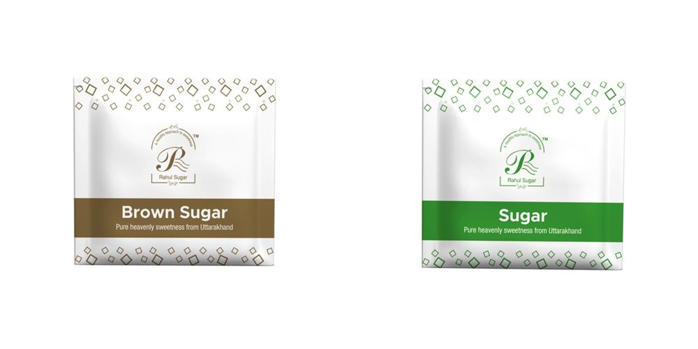 Rahul White Sugar Sachets & Brown Sugar Sachet (5G Each X 400Pcs) Pure and Chemical Free for White and Brown Sugar | Baking Sugar | Each 5g Pouch | Combo Pack 2Kg