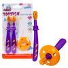 Adore Toothsie Baby Toothbrush |Oral Kit with Soft Chewable Bristle Beginner Brushing | Silicone Toothbrush for Toddler Kids (2Pcs) (Purple, Standerd) view 1