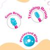 Adore Toothsie Baby Toothbrush |Oral Kit with Soft Chewable Bristle Beginner Brushing | Silicone Toothbrush for Toddler Kids (2Pcs) (Pink, Standerd) view 4