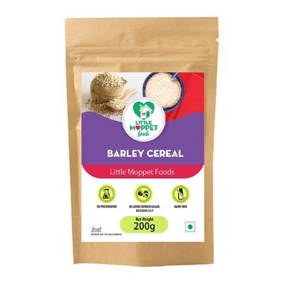 Little Moppet Foods  Barley Cereal 200g | No Additives and Preservatives | Free from Added Salt and Sugar |