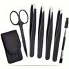 6PCS Professional Eyebrow Tweezers Set for Women and Men, Premium Stainless Steel Tweezer Kit, Best Tweezers Precision for Ingrown Hair, Facial Hair, Eyebrows Plucking view 1