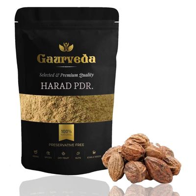 GAURVEDA Pure Harad Powder (310 Gm) | Haritaki Powder | 100% Natural, Internal Cleanser | Constipation Relief, Immunity Booster