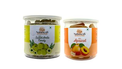 Nutsmash Healthy Dehydrated Fruits Combo of sugar sweet Amla Candy 500G and California Almond-500G