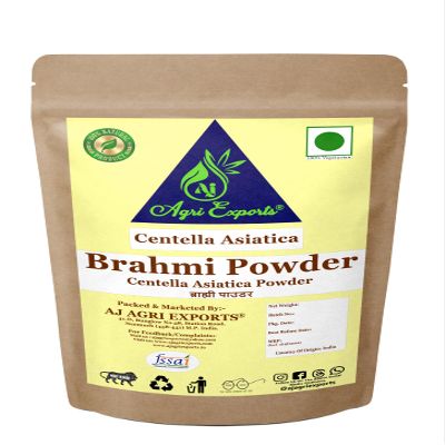 AJ AGRI EXPORTS Brahmi Powder, Centella Asiatica Powder, 100% Vegetarian, For Hair Nourishment 200 Grams