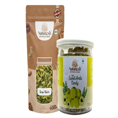 Nutsmash Healthy Dehydrated Fruits Combo of sugar sweet Amla Candy 500G and Kiwi-500G
