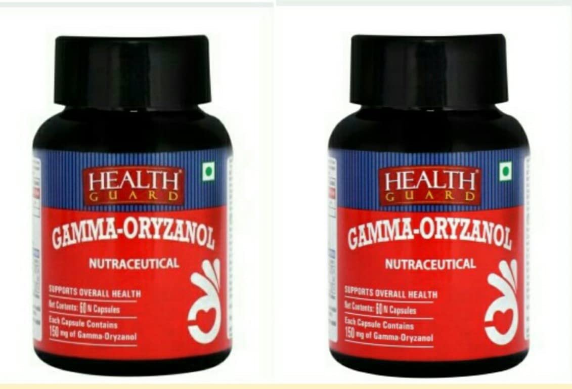 Health Guard Gamma Oryzanol Capsule(2x60 Count) By RCM Pack of 2