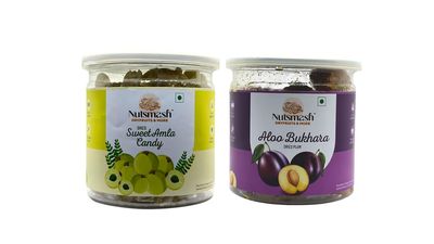Nutsmash Healthy Dehydrated Fruits Combo of sugar sweet Amla Candy 500G and Walnut-500G