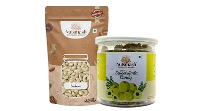 Nutsmash Healthy Dehydrated Fruits Combo of Sweet Amla Candy 500G + Mango-500G