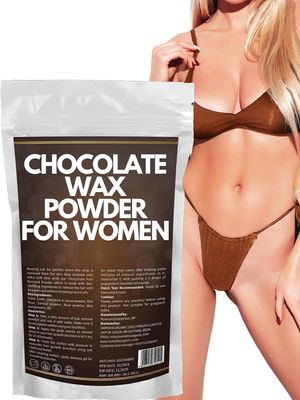 BLITZWAX Chocolate Wax Powder Herbal Wax Powder For Hair Removal - Painless & Quick Solution For Hair Removal, Chocolate Wax Powder For Men & Women with No Side Effects, 1 count
