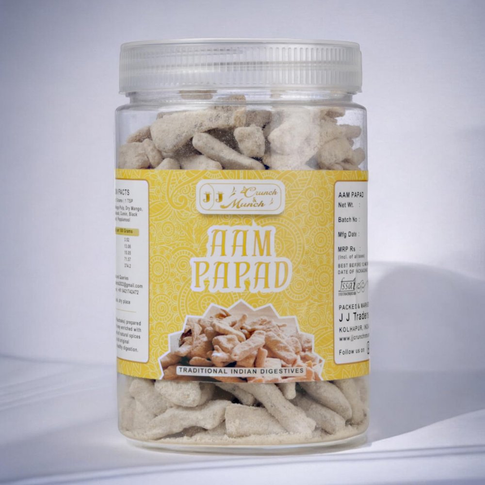 Aam Papad Khatta Meetha - 300gm Jar | After Meal Digestives Mukhwas Mouth Fresheners, Handmade & Sun-dried Chatpata Aam Papad Mango Slices (1)