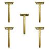 Foreign Holics Brass Shaving Safety Razor For Clean Smooth Shave For Men Golden (5) view 1