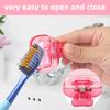 Atiloy 6 Pack Toothbrush Covers Portable Toothbrush Protector Coverings Clips Tooth Brush Storage Head Cover Cap for Kids Bathroom Home Travel Tooth Brush Case view 3
