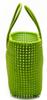 Justhandmade Plastic Wire Grocery Basket-(Koodai,) Durable, Reusable Plastic Straw Grocery Bag Aprrot Green Color Length 31 CM view 4