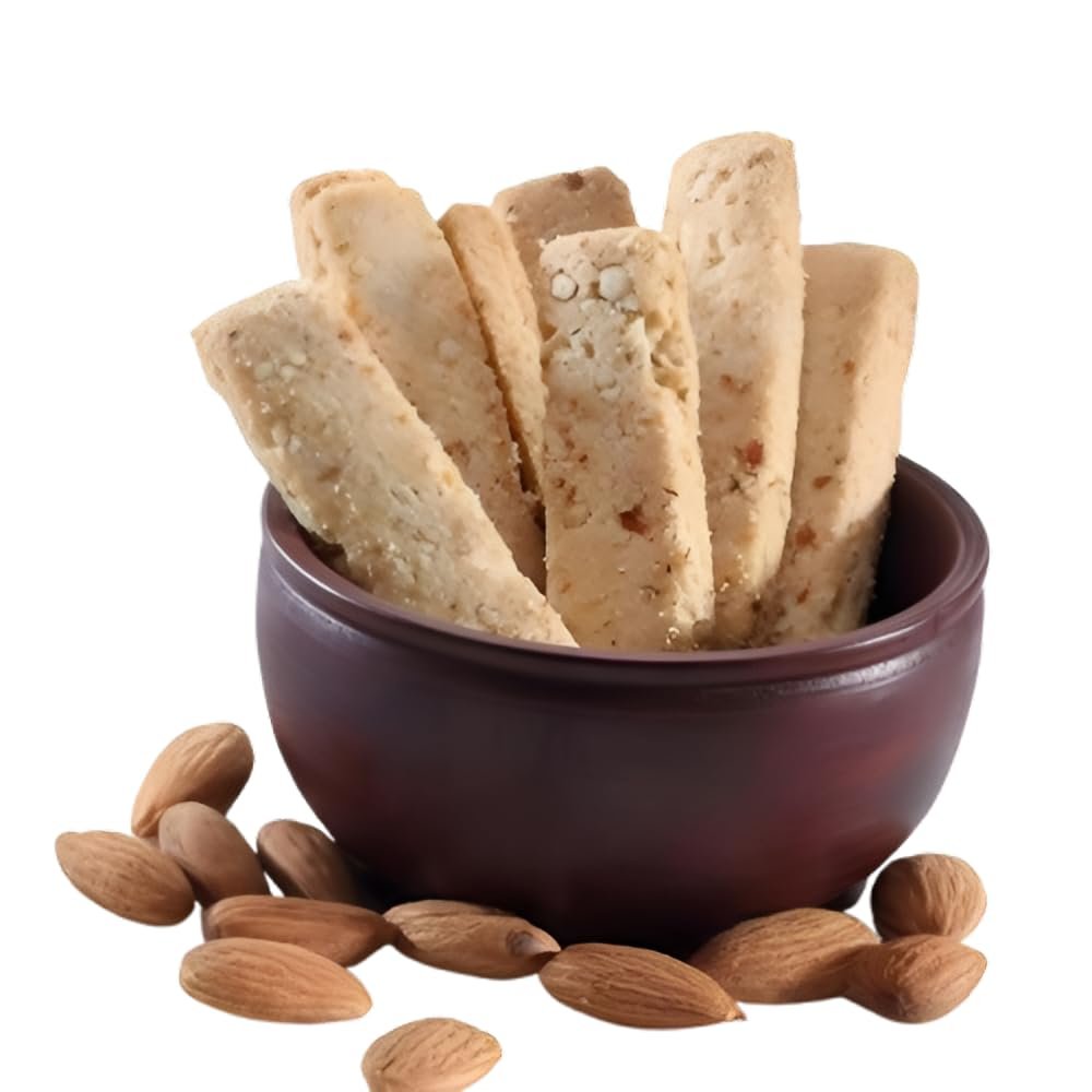 HALLI MANE Badam Sticks  Crunchy Almond Sticks with Rich, Goodness, Snack  150g Pack