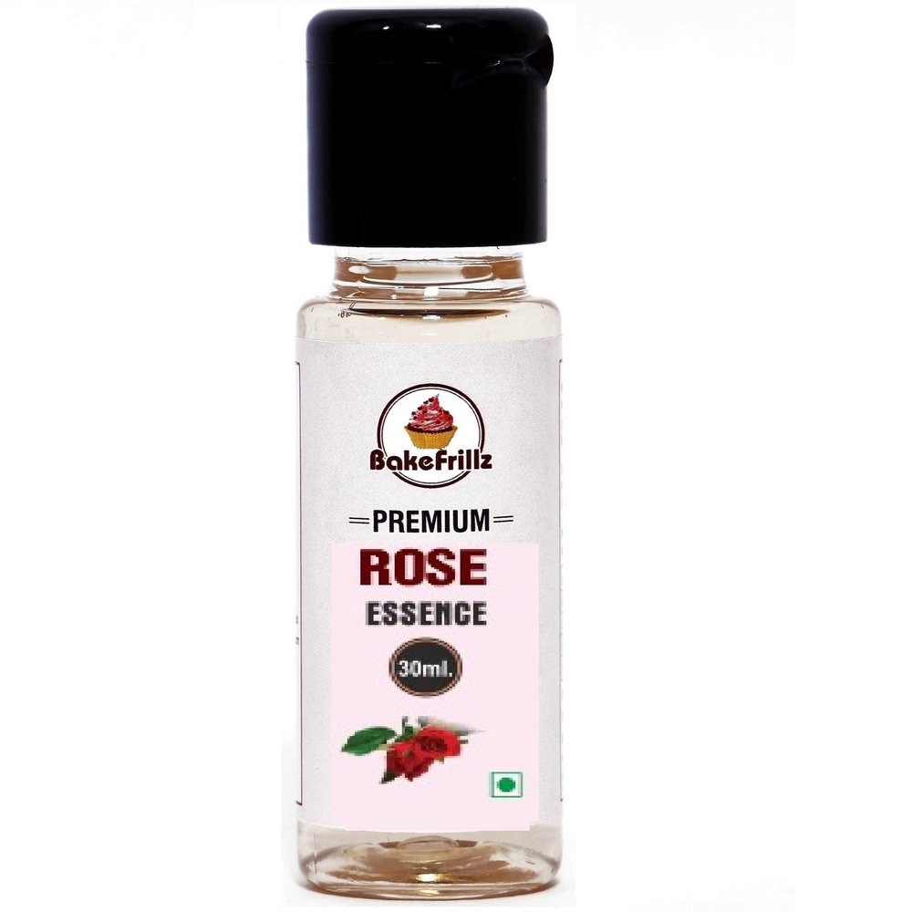 Bakefrillz Food Flavour Essence for Cake Baking, Ice creams, puddings, cookies, essence for cake making, 30 ml (Rose)