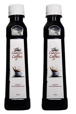 EMINENCE BEVERAGES Classic Coffee Combo: Instant Premix Syrup with Glucose & 100% Arabica - Brew Hot or Cold Coffee in Just 2 Minutes! (Pack of 2 Bottles) Perfect for Quick, Delicious Coffee