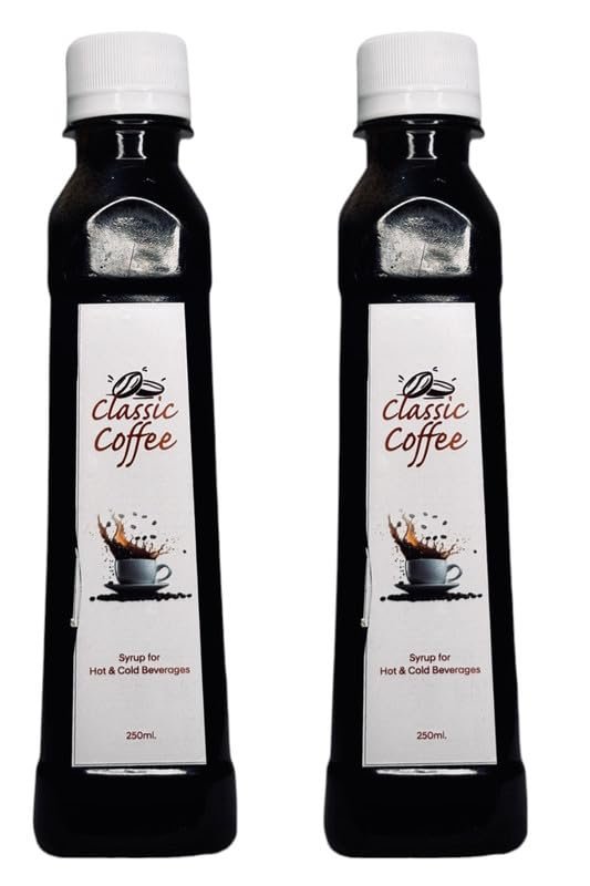 EMINENCE BEVERAGES Classic Coffee Combo: Instant Premix Syrup with Glucose & 100% Arabica - Brew Hot or Cold Coffee in Just 2 Minutes! (Pack of 2 Bottles) Perfect for Quick, Delicious Coffee