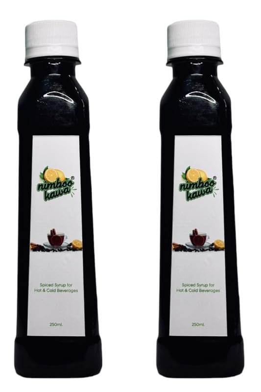 EMINENCE BEVERAGES NIMBOO KAWACOMBO SYRUP Instant Premix Contains Green Tea and Glucose Ready with in 2 minutes for hot and cold Tea_(Pack of 2 bottle)