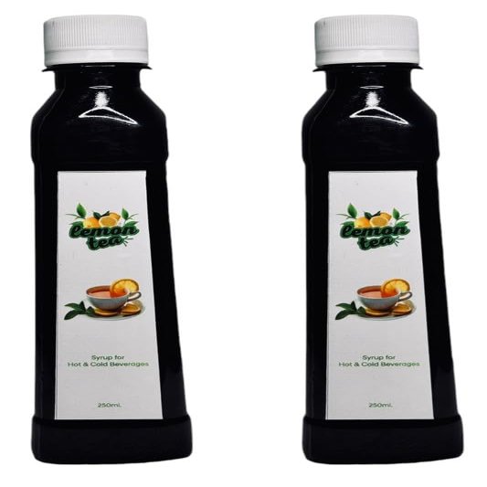 EMINENCE BEVERAGES LEMON TEA COMBO SYRUP Instant Premix Contains Green Tea and Glucose Ready with in 2 minutes for hot and cold Tea_(Pack of 2 bottle)