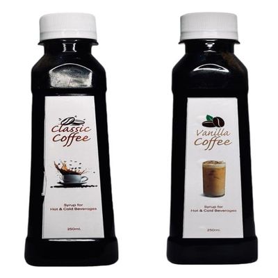 EMINENCE BEVERAGES CLASSIC COFFEE & VANILLA COFFE COMBO SYRUP Instant Ready with in 2 minutes for hot coffee and cold coffee_(Pack of 2 bottle)