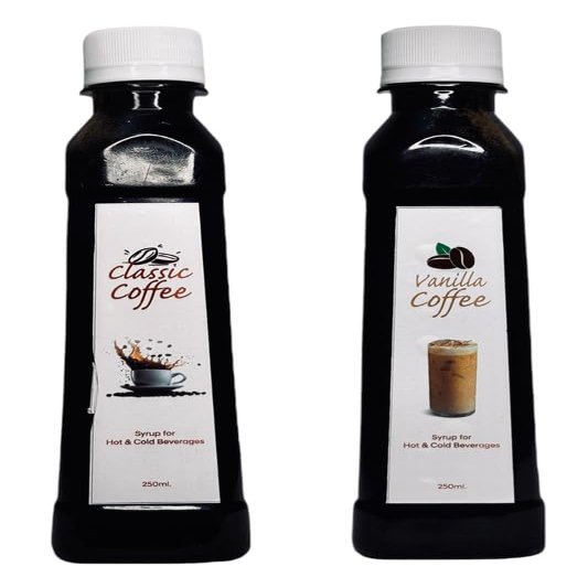 EMINENCE BEVERAGES CLASSIC COFFEE & VANILLA COFFE COMBO SYRUP Instant Ready with in 2 minutes for hot coffee and cold coffee_(Pack of 2 bottle)