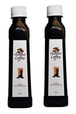EMINENCE BEVERAGES HAZELNUT COFFEE COMBO SYRUP Instant Premix Glucose and 100% Arabica Coffee Ready with in 2 minutes for hot coffee and cold coffee_(Pack of 2 bottle)