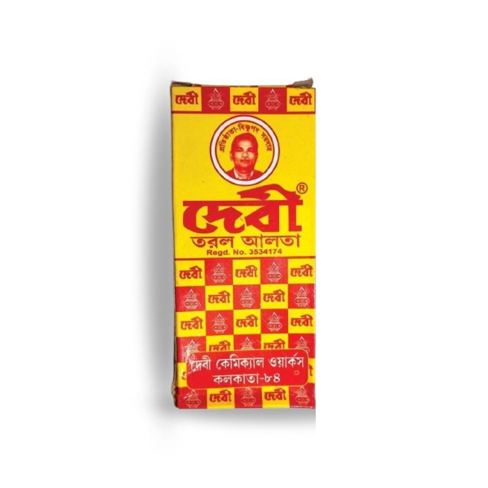 Pure Bengali Red Alta Liquid 1pc for Hands and Feet | Traditional Mahavar/Parani for Puja, Weddings & Bharatanatyam | Waterproof & Long Lasting Alta Red Colour