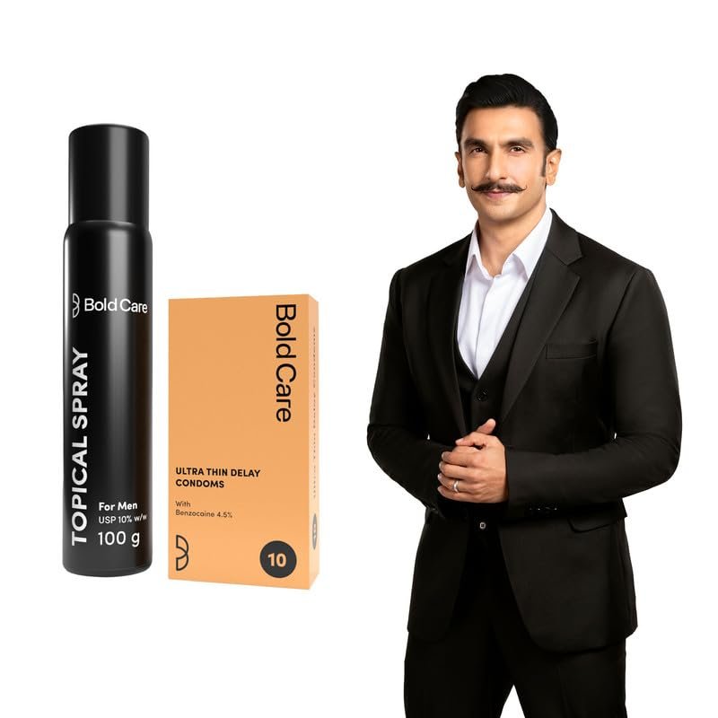 Bold Care EXTEND Non-Transferable Spray for Men (Pack of 1) - 50 ml + Bold Care Ultra Thin Long Last Condoms (Pack of 1)