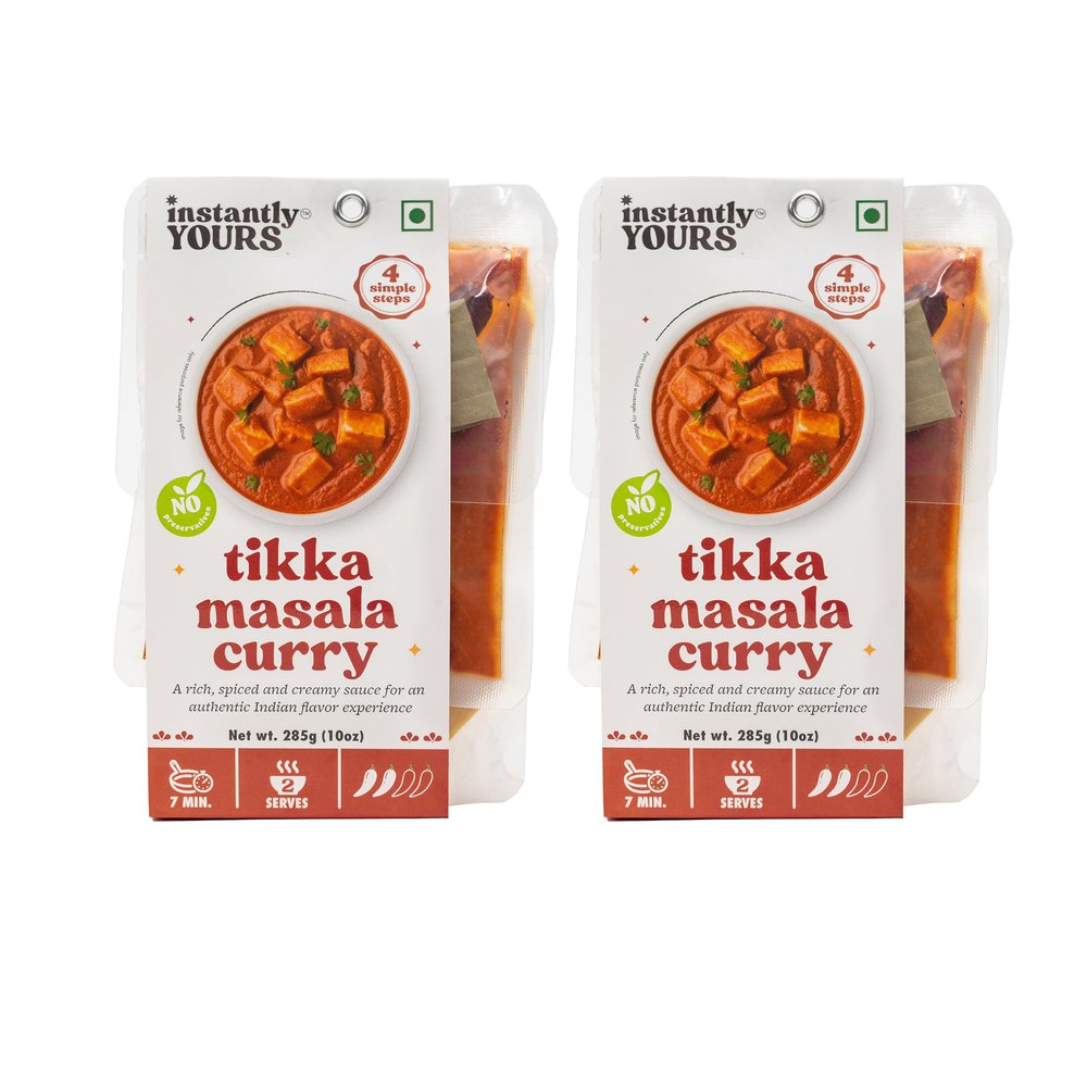 Instantly Yours Ready to Cook & Eat Tikka Masala Curry Kit 570 gm | Multi Purpose Curry | No Preservatives | Enjoy with Paneer, Chicken, Tofu & Others | Ready to Cook in 7 mins