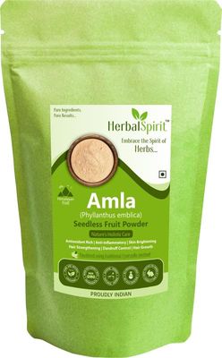 Herbal Spirit Himalayan Organic Am/la Powder for Hair Growth, 900gm | Dry Am/la for Hair | Indian Gooseberry Powder | Am/la Churna Powder | Dried Am/la for Hair | Awla or Amala | 900gm