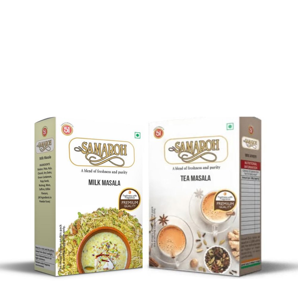 Samaroh Milk & Tea Masala each (100g) Combo Pack of 2