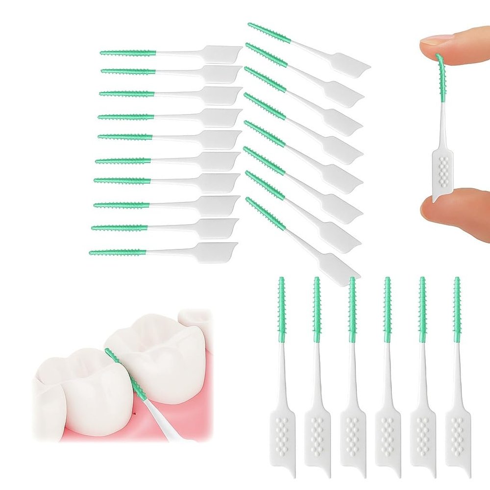FEORA Brace Interdental Brush Soft Dental Floss Picks Teeth Cleaning tool Interdental Brushes Dental Toothpick Brushes, Ideal for Braces Brush & Implants, Oral Care of Adults and Children - 40 pieces