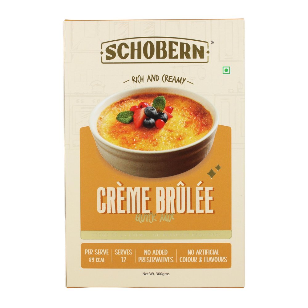 Schobern Crme Brle Instant Dessert Mix | French Classic Simplified Gourmet Sweets | Requires No Oven | No Artificial Additives | Serves 12 | 300g