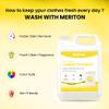 Meriton 5L Liquid Detergent For Laundry - Fast Acting Stain Removal, Skin Safe, Color Care, Fresh Clean Scent - Machine & Hand Wash Compatible (Pack Of 2) view 2