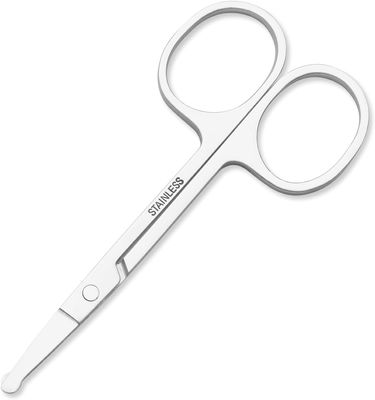 Hyzone Nasal Safety Scissors for Nose Hair Cutting, Beard, Mustache, and Eyebrow, Nose Hair Remover & Trimmer, Nose Scissor Blunt Round Tip & Heavy Duty Non Rusting SS For Men & Women