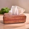 CARVISTRO WOODHandmade Tissue Box Decorative Organizer with Wood Tissue Box Cover Mangowood Napkin Holder Cover and Wood Tissue Paper Box Holders Size L25.5XB15.5XH7.5 CM view 3