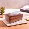 CARVISTRO WOODHandmade Tissue Box Decorative Organizer with Wood Tissue Box Cover Mangowood Napkin Holder Cover and Wood Tissue Paper Box Holders Size L26 cm X B 15 cmX 10 cm view 3